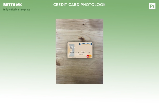 Модерен стил Руанда Банката на Кигали мастер карта photolook предниот шаблон